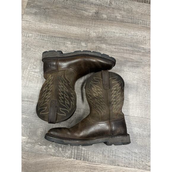 Ariat Groundbreaker Men\'s Wide Square Toe Work Boot - Brown, Size US9 (10020059) main image 5